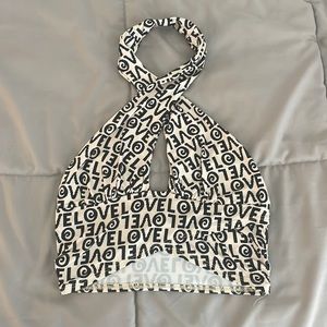 Urban Outfitters Keyhole Halter Crop Top Size M